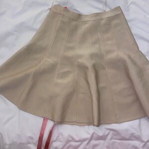 Elegant Beige A-Line Skirt
